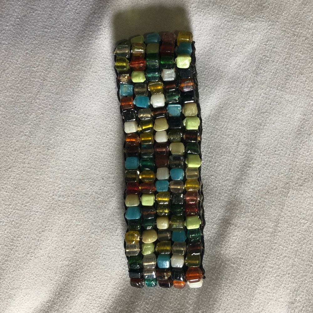 $4 or 2 for $5! Beaded stretchy cuff bracelet